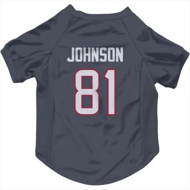 Navy Houston Texans Andre Johnson   Dog & Cat Pet Jersey