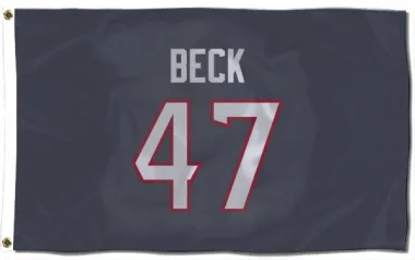 Navy Houston Texans Andrew Beck   Flag (3 X 5)