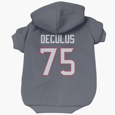 Navy Houston Texans Austin Deculus   Dog & Cat Pet Hoodie