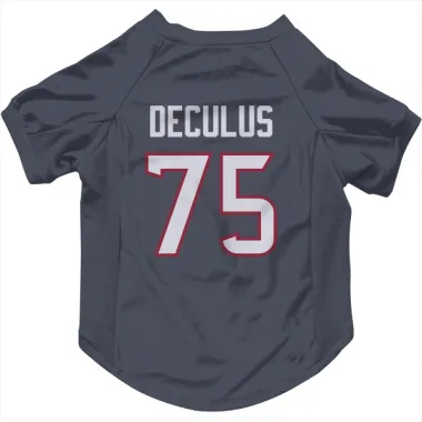 Navy Houston Texans Austin Deculus   Dog & Cat Pet Jersey