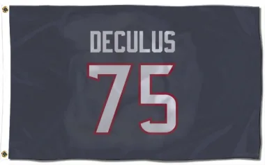 Navy Houston Texans Austin Deculus   Flag (3 X 5)