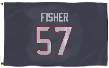 Navy Houston Texans Blake Fisher   Flag (3 X 5)