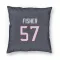 Navy Houston Texans Blake Fisher   Pillow Cover (18 X 18)