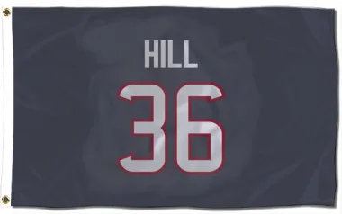 Navy Houston Texans Brandon Hill   Flag (3 X 5)