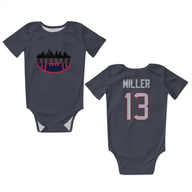 Navy Houston Texans Braxton Miller   Newborn & Infant Bodysuit