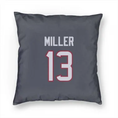 Navy Houston Texans Braxton Miller   Pillow Cover (18 X 18)