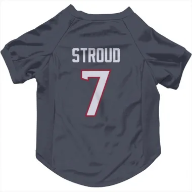 Navy Houston Texans C.J. Stroud   Dog & Cat Pet Jersey