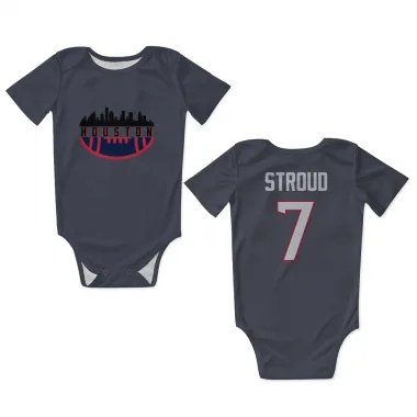 Navy Houston Texans C.J. Stroud   Newborn & Infant Bodysuit