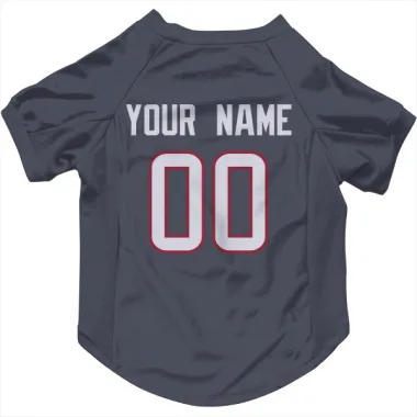 Navy Houston Texans Custom    Dog & Cat Pet Jersey