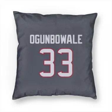 Navy Houston Texans Dare Ogunbowale   Pillow Cover (18 X 18)