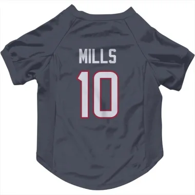 Navy Houston Texans Davis Mills   Dog & Cat Pet Jersey