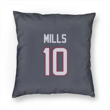 Navy Houston Texans Davis Mills   Pillow Cover (18 X 18)