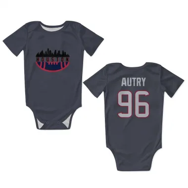 Navy Houston Texans Denico Autry   Newborn & Infant Bodysuit