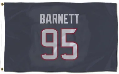 Navy Houston Texans Derek Barnett   Flag (3 X 5)