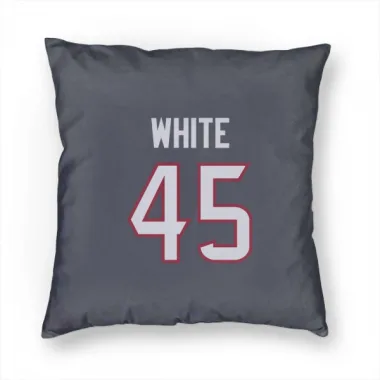 Navy Houston Texans Devin White   Pillow Cover (18 X 18)