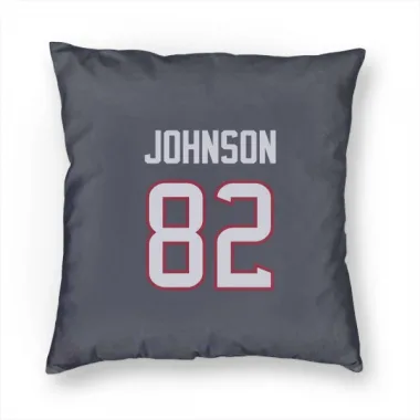 Navy Houston Texans Diontae Johnson   Pillow Cover (18 X 18)