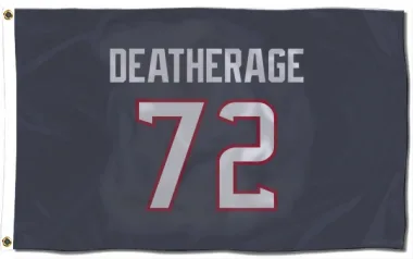 Navy Houston Texans Dylan Deatherage   Flag (3 X 5)