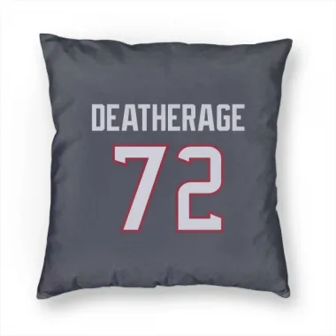 Navy Houston Texans Dylan Deatherage   Pillow Cover (18 X 18)