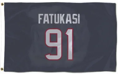 Navy Houston Texans Folorunso Fatukasi   Flag (3 X 5)