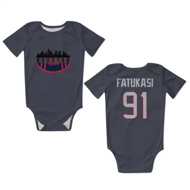 Navy Houston Texans Folorunso Fatukasi   Newborn & Infant Bodysuit