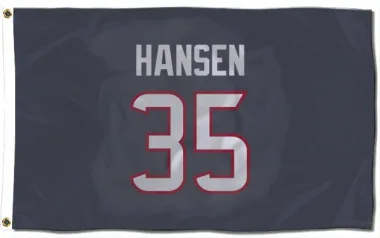 Navy Houston Texans Jake Hansen   Flag (3 X 5)