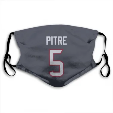 Navy Houston Texans Jalen Pitre   Face Mask