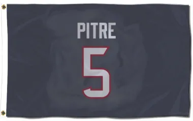 Navy Houston Texans Jalen Pitre   Flag (3 X 5)