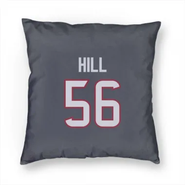 Navy Houston Texans Jamal Hill   Pillow Cover (18 X 18)