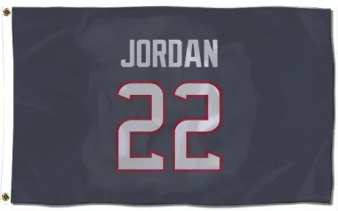 Navy Houston Texans Jawhar Jordan   Flag (3 X 5)