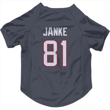 Navy Houston Texans Jaxon Janke   Dog & Cat Pet Jersey