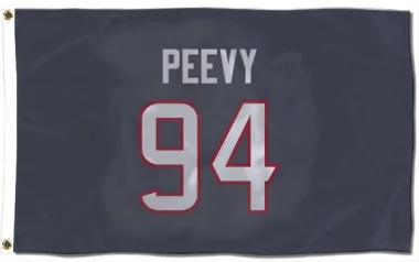 Navy Houston Texans Jayden Peevy   Flag (3 X 5)