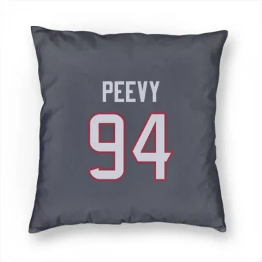 Navy Houston Texans Jayden Peevy   Pillow Cover (18 X 18)