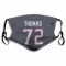 Navy Houston Texans Jaylon Thomas   Face Mask