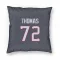 Navy Houston Texans Jaylon Thomas   Pillow Cover (18 X 18)