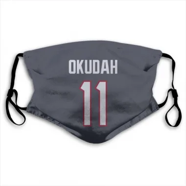 Navy Houston Texans Jeff Okudah   Face Mask