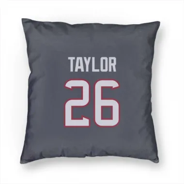 Navy Houston Texans J.J. Taylor   Pillow Cover (18 X 18)