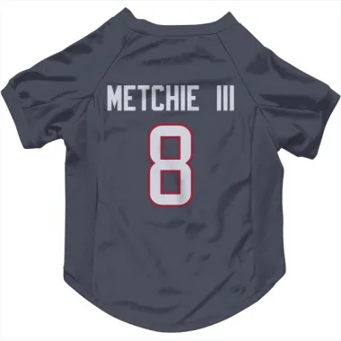 Navy Houston Texans John Metchie III   Dog & Cat Pet Jersey