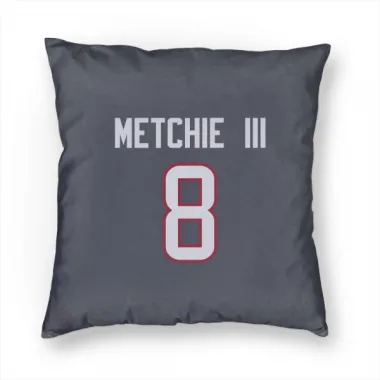 Navy Houston Texans John Metchie III   Pillow Cover (18 X 18)