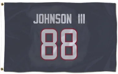 Navy Houston Texans Johnny Johnson III   Flag (3 X 5)