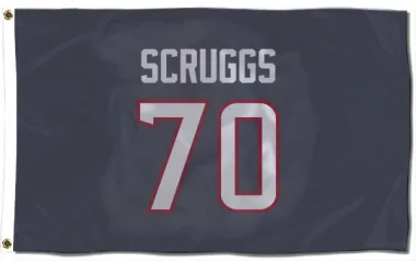 Navy Houston Texans Juice Scruggs   Flag (3 X 5)