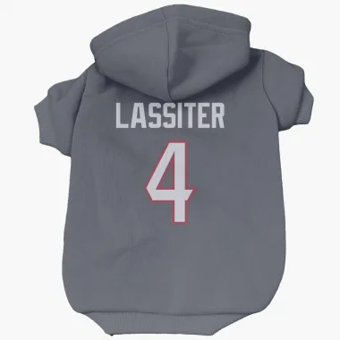 Navy Houston Texans Kamari Lassiter   Dog & Cat Pet Hoodie