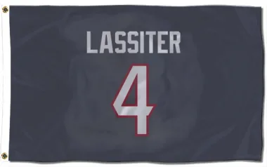 Navy Houston Texans Kamari Lassiter   Flag (3 X 5)