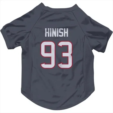 Navy Houston Texans Kurt Hinish   Dog & Cat Pet Jersey