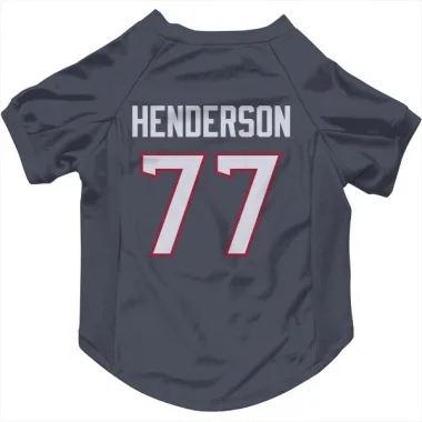 Navy Houston Texans LaDarius Henderson   Dog & Cat Pet Jersey