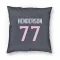 Navy Houston Texans LaDarius Henderson   Pillow Cover (18 X 18)