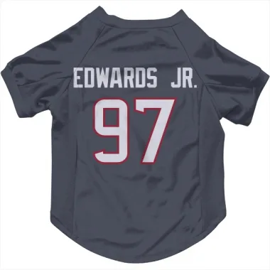 Navy Houston Texans Mario Edwards Jr.   Dog & Cat Pet Jersey