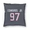 Navy Houston Texans Mario Edwards Jr.   Pillow Cover (18 X 18)