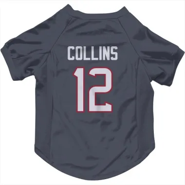 Navy Houston Texans Nico Collins   Dog & Cat Pet Jersey