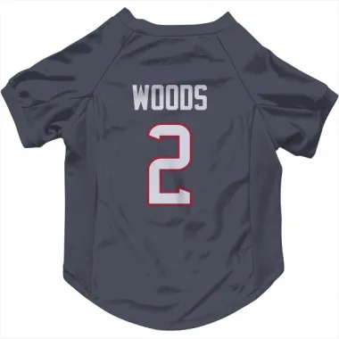 Navy Houston Texans Robert Woods   Dog & Cat Pet Jersey