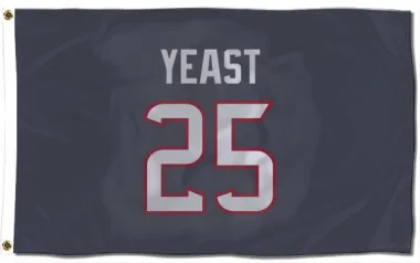 Navy Houston Texans Russ Yeast   Flag (3 X 5)